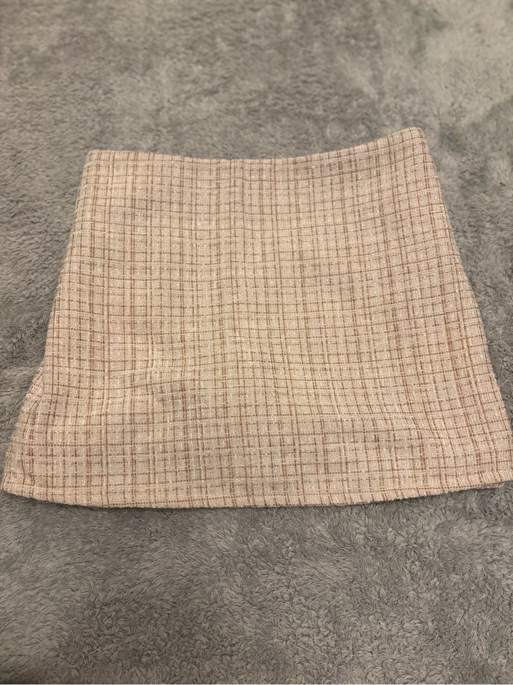 ARULA Blush and Cream Tweed A-Line Mini Skort 3X